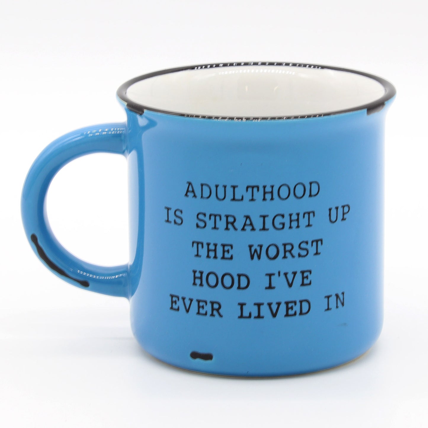 Adulthood is the worst Hood | Office Coffee Mug | Funny Coffee Mug | Mug Humour | Profanity Inappropriate | Funny Inappropriate