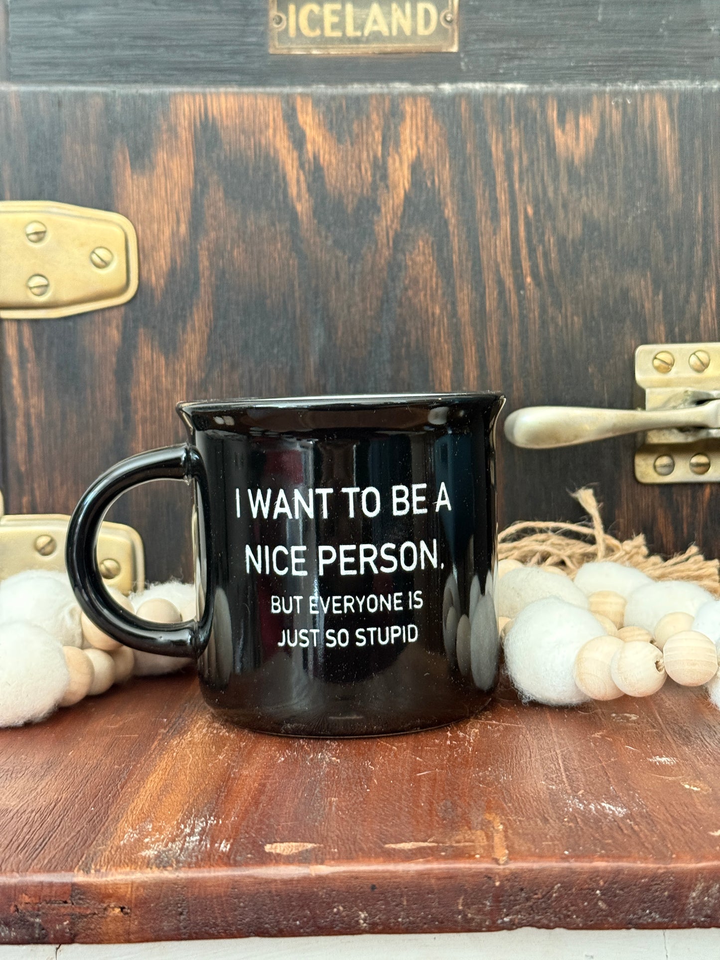 I Want to be A Nice Person | Everyone is Stupid | I’m Nice Promise | Motivitional Mug | Work Mug | Stay Focus | Gift | RTS