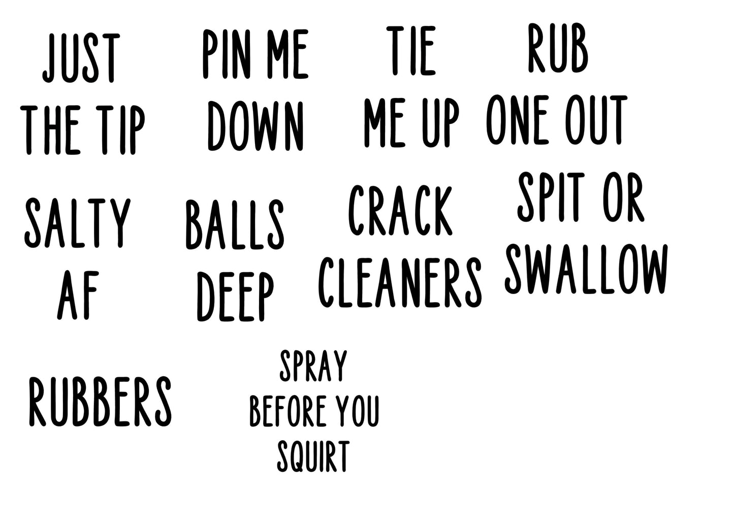 Bathroom Labels | Rae Dunn | Adult Humor | Organization | Inapproiate Decor