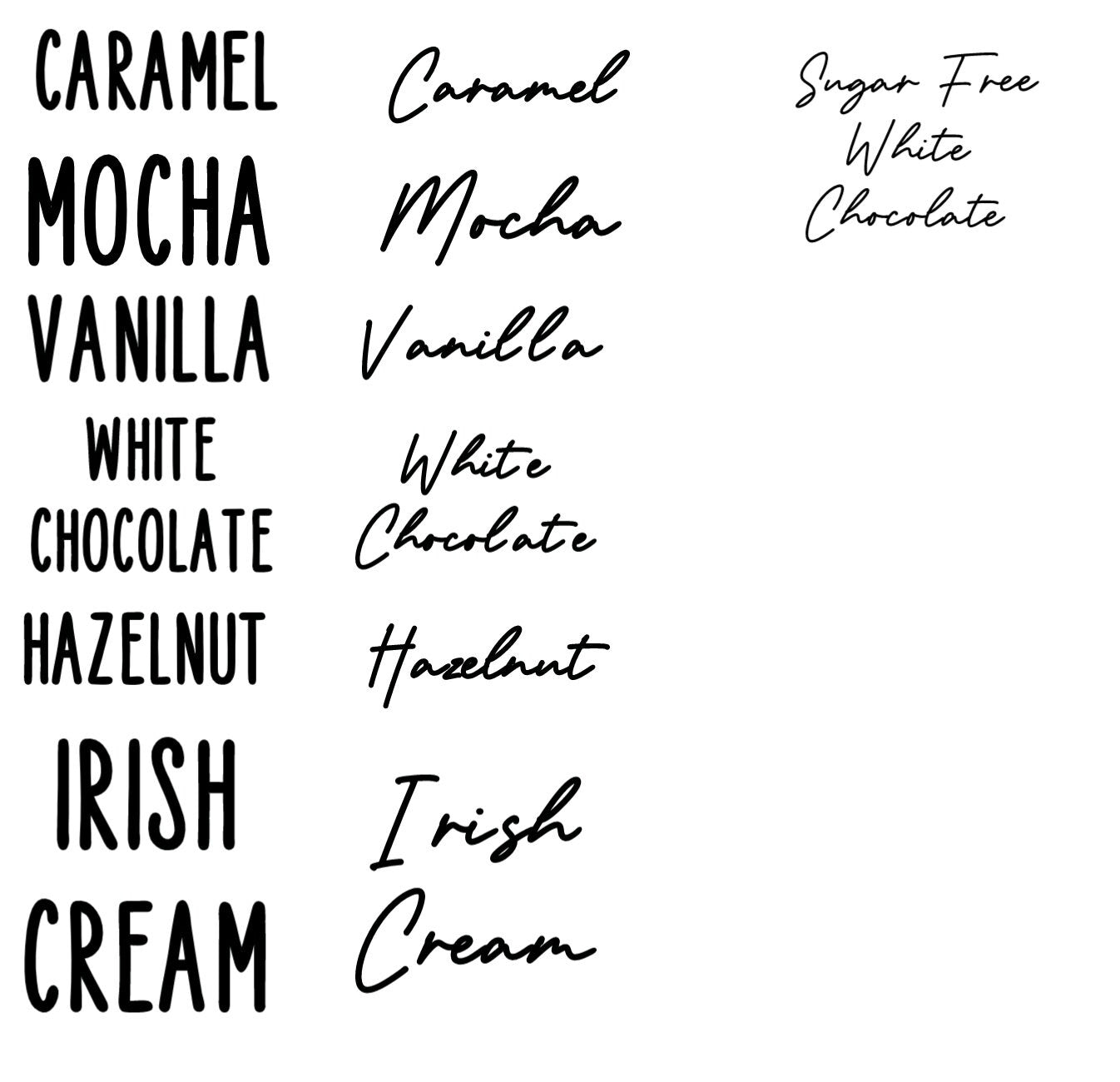 Coffee Bar LABELS ONLY | Coffee Syrup | Syrup Bottles | Farmhouse | Coffee Flavor | Rae Dunn | Organization |