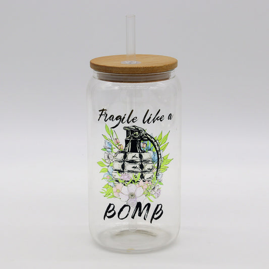 Fragile Like A bomb | Not Like A Flower | Beer Can Glass
