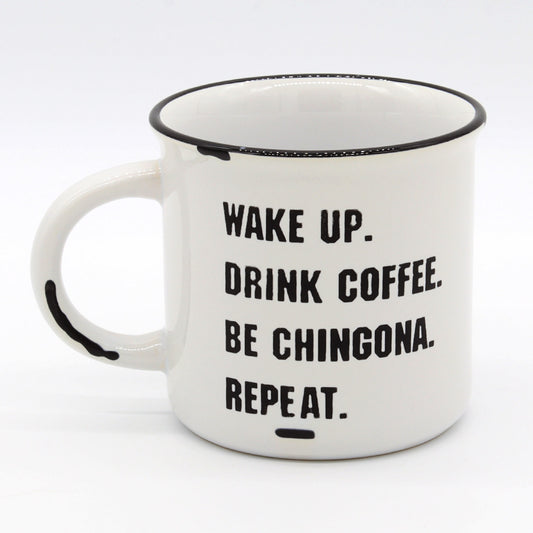 Wake Up | Be Chingona | Drink Coffee | Latina | Be a Badass | La Chingona | Latina Women | Mexican Mug
