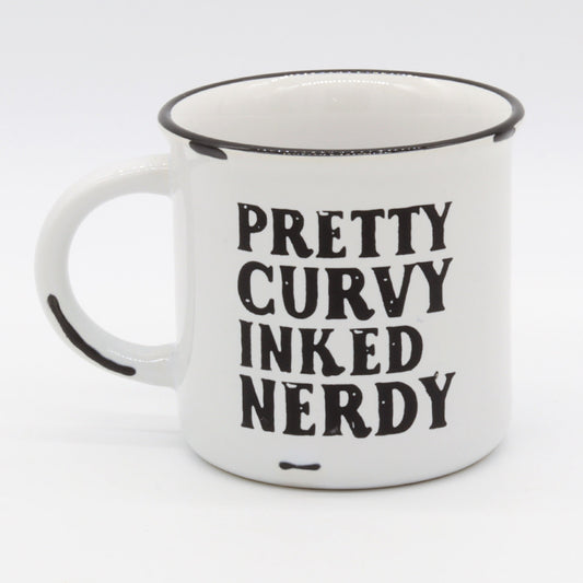 Pretty | Curvy | Inked & | Nerdy | Tattoos | Beautiful | Book Smart | Campfire Mug |