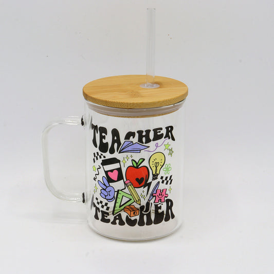 Glass Mug | Teacher | Students | Books | coffee Mugs