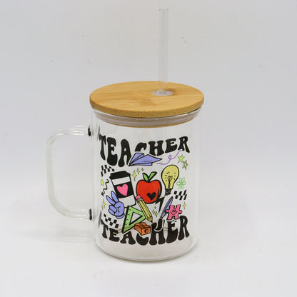 Glass Mug | Teacher | Students | Books | coffee Mugs