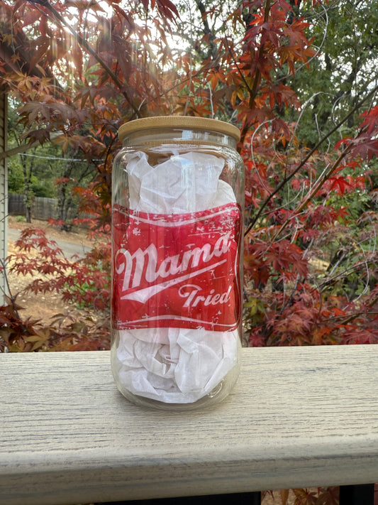 Mama is Tired | Tired as a Mother | Glass Cup | INSTOCK
