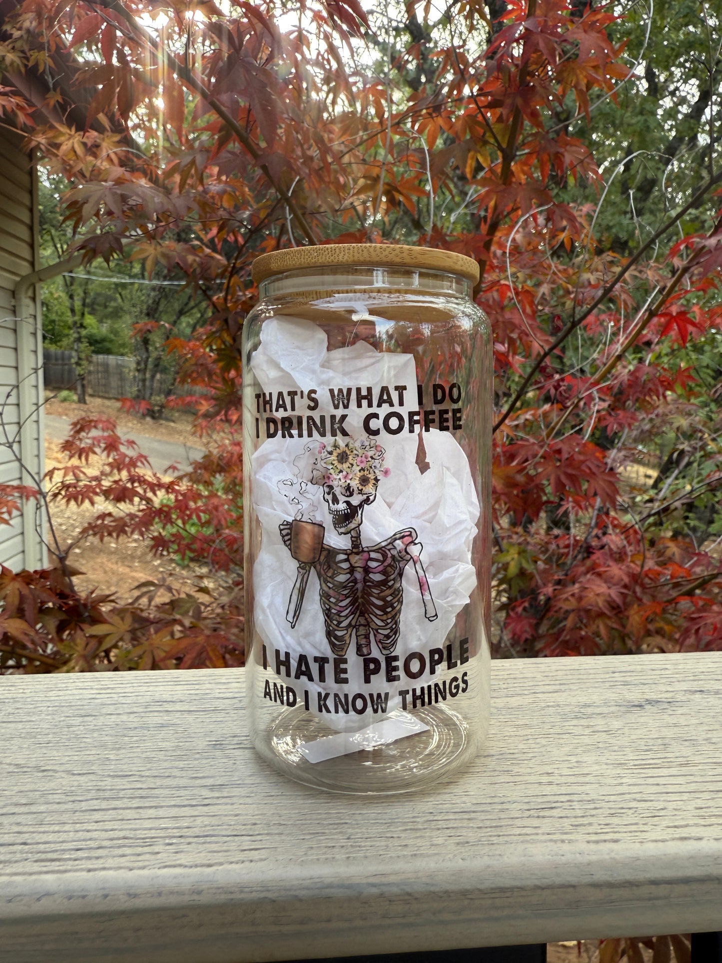 That what i do | I hate people | IDGAF| Beer Can Glass | INSTOCK