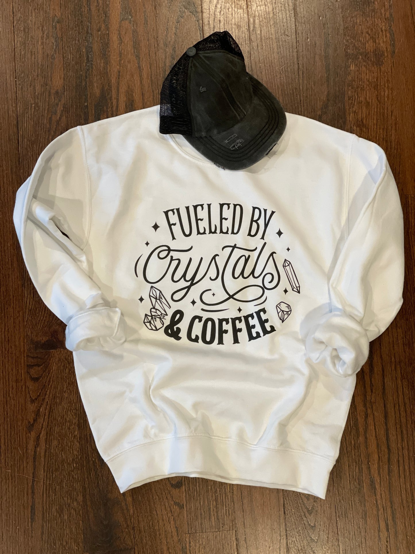 Crystals & Coffee | Shirts | Crew neck | Fiesty | Sweater Weather