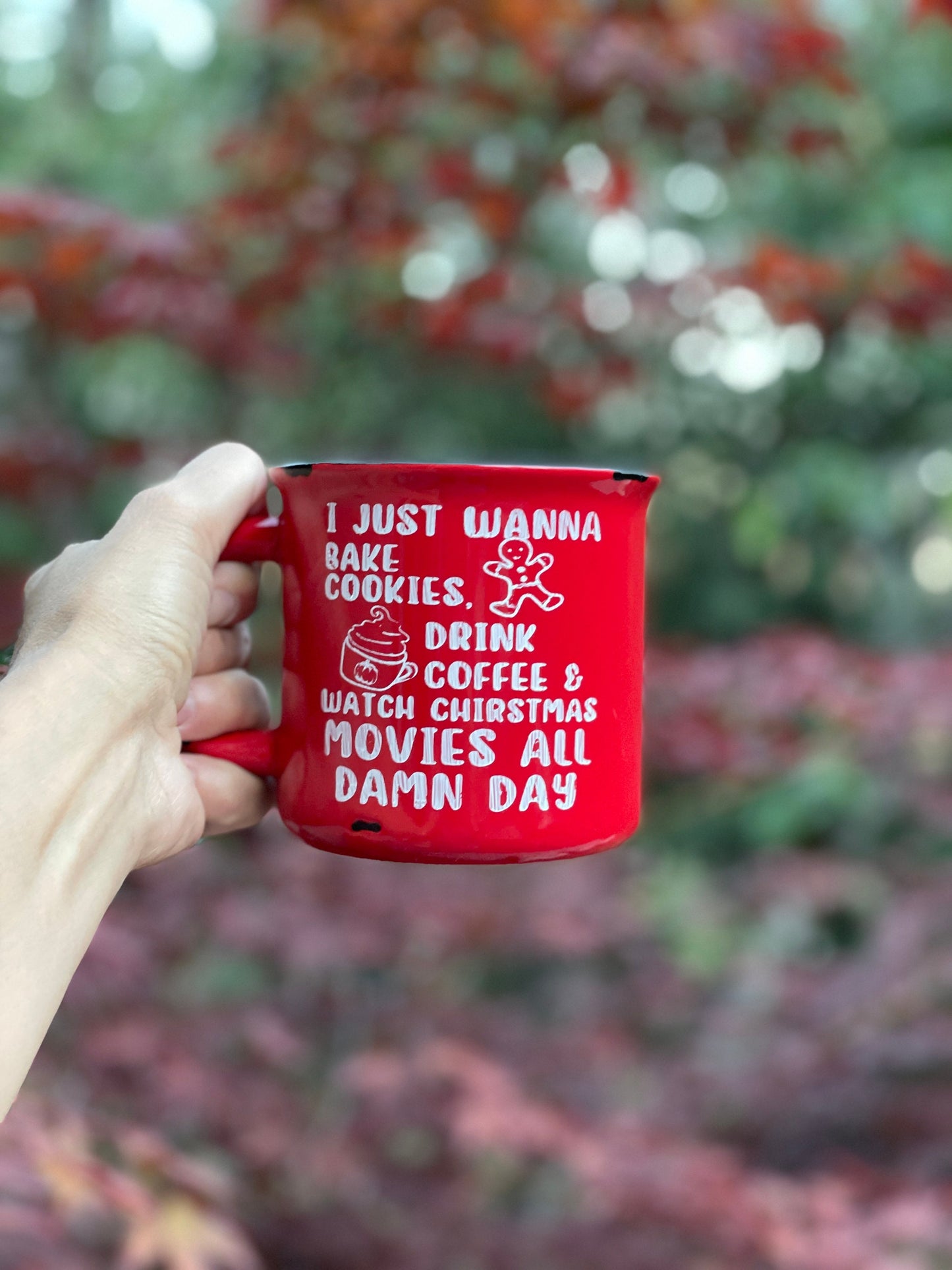 Christmas Time | Best Time of Year | I wanna Bake Cookies | Drink Coffee | Chistmas Movies | Coffee Mug | Ceramic Distressed Mug